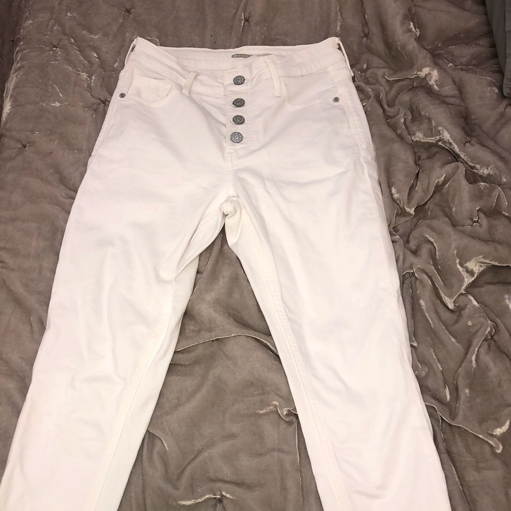 White high rise jeans